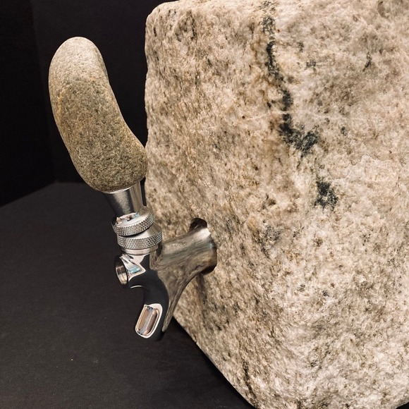 Funky Rock Designs Granite Stone & Stainless Steel Tap Beverage Liquor Dispenser - Picture 9 of 14